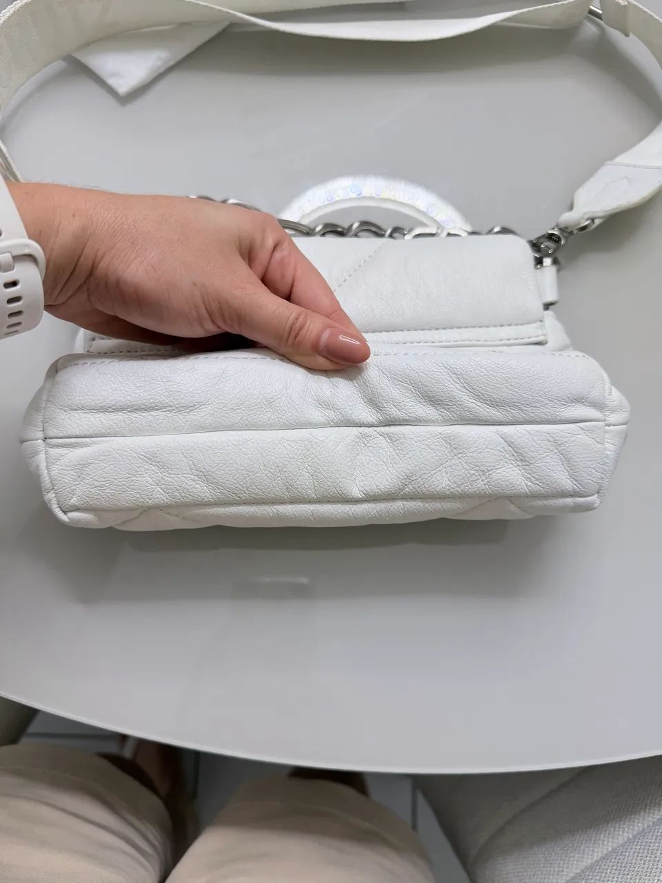 Bolsa Schutz Bárbara Branca - Foto 4