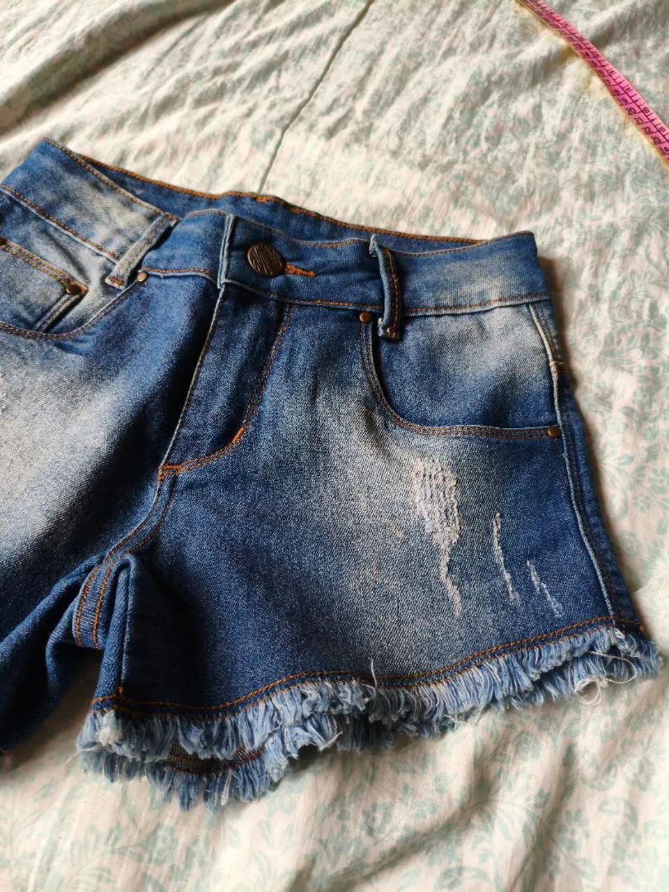 Short jeans curto 34 - Foto 2
