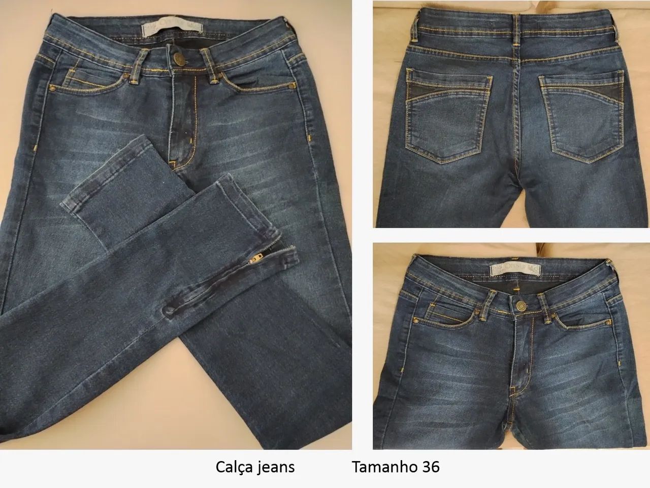 Calça jeans azul escuro 