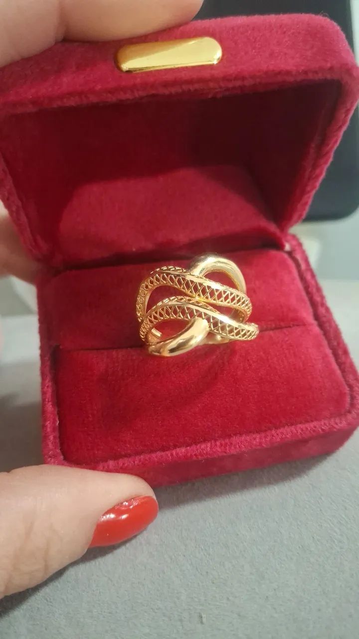 Anel ouro 18k - Foto 4