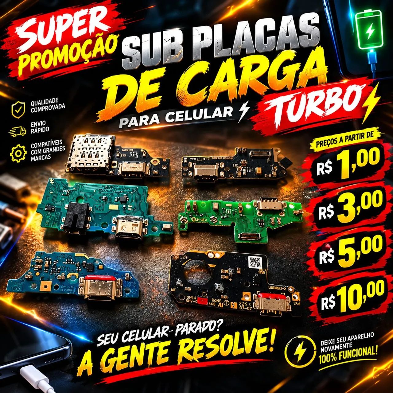 Sub Placa Carga Atacado 