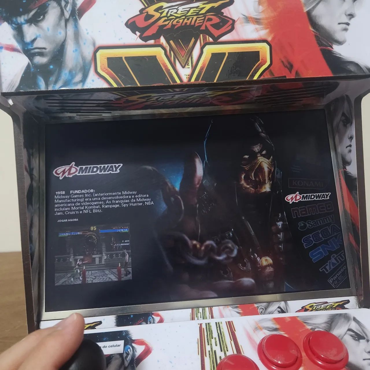 Mini Máquina Arcade (Fliperama) com tela de 12 polegadas - 12 mil jogos - Foto 5