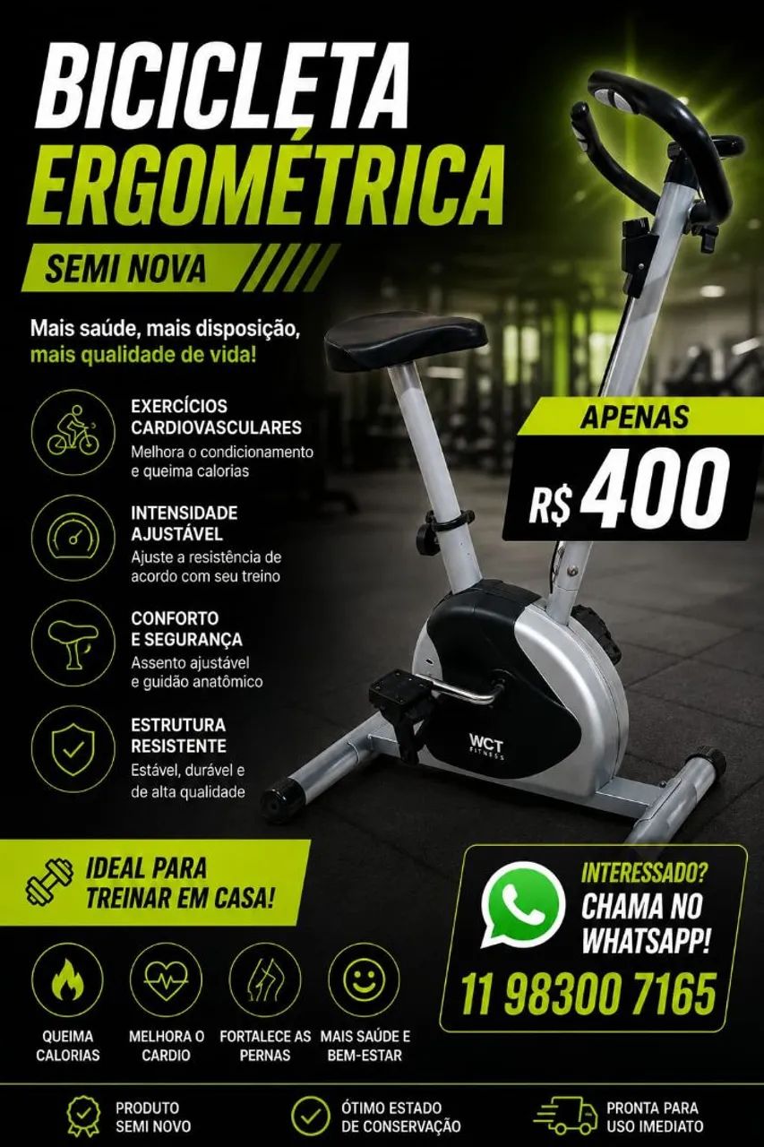 Vendo bicicleta ergometrica pouco usada