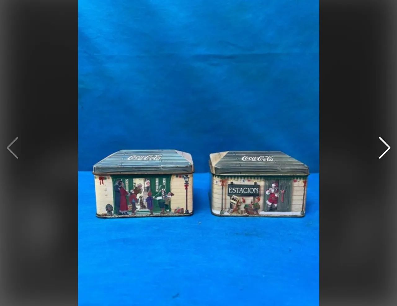 Antigo conjunto de latas de velas coleção coca-cola