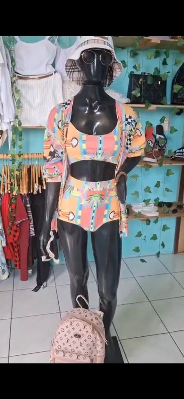 Estante de madeira com cordas nas laterais  - Foto 2