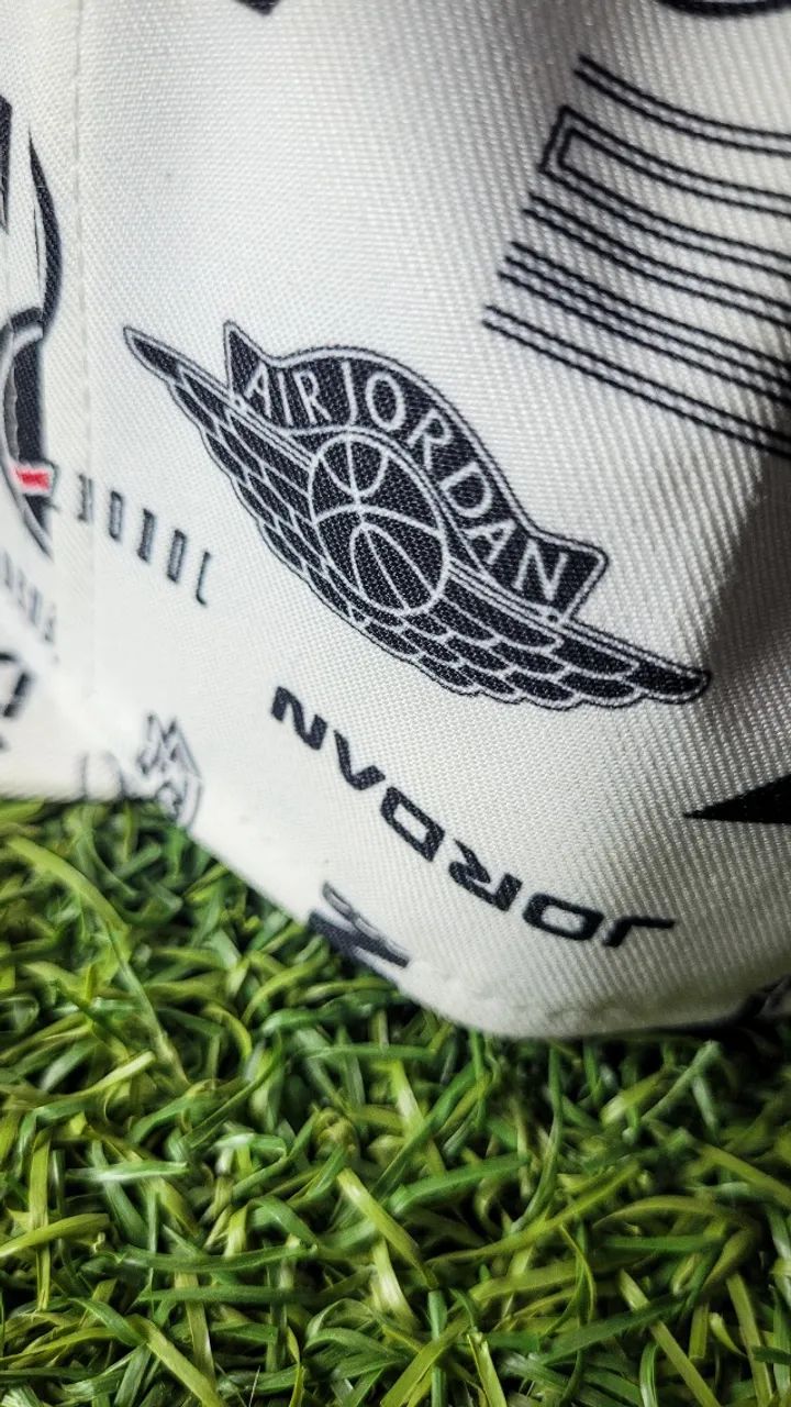 Boné Air Jordan Pro Graphic Hat White Snapback Usado Original - Foto 4