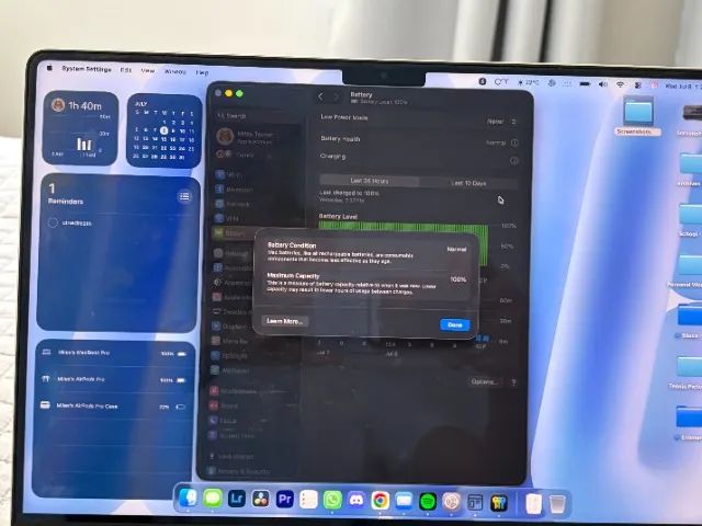 MacBook Pro 14 M4 16GB RAM 512GB SSD - Impecável | Saúde da