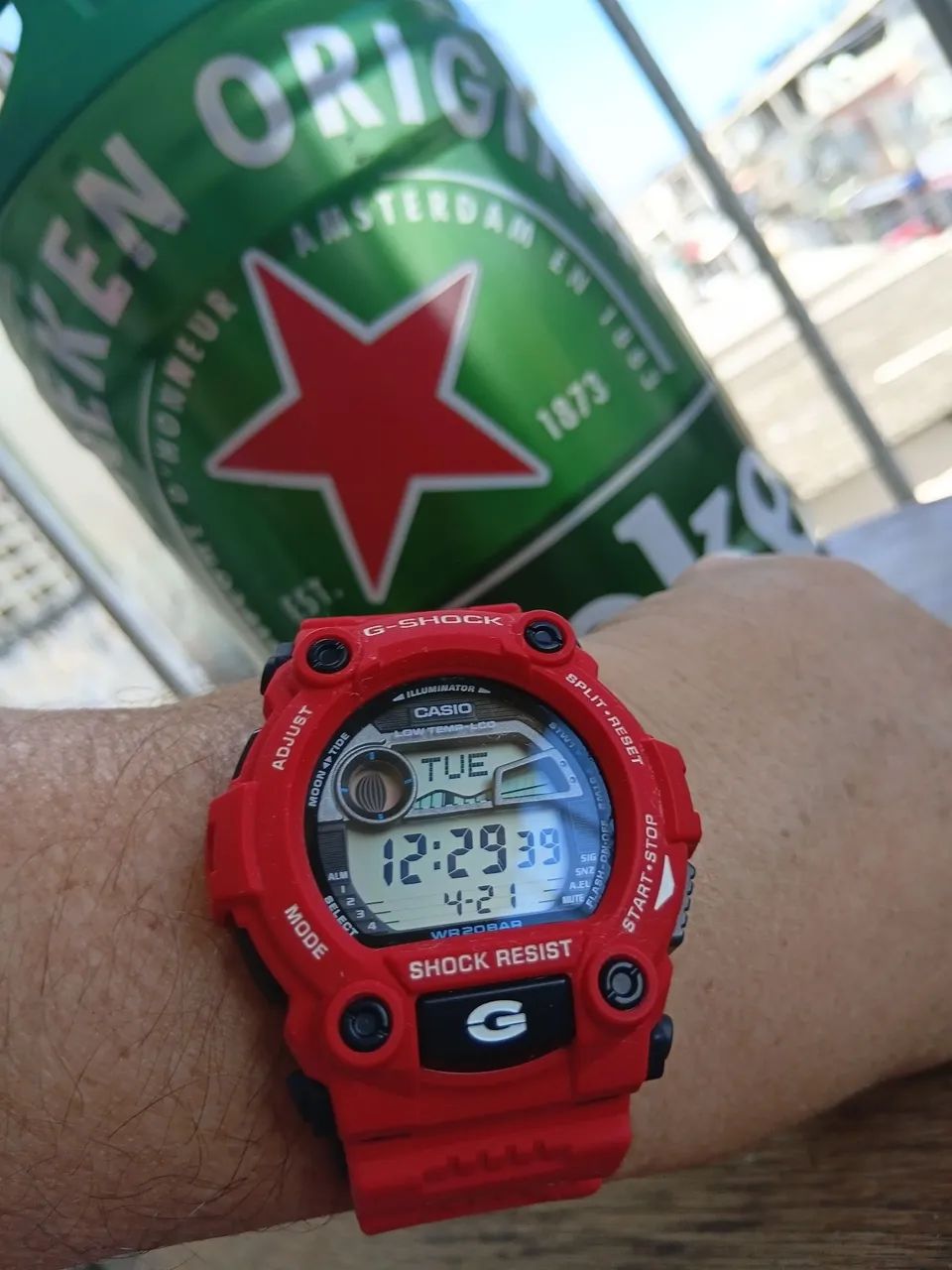 G-SHOCK CASIO GST-410 赤ラバー Men's Casio G-Shock G-STEEL Silver & Red Watch | GST-410-4A Top 10