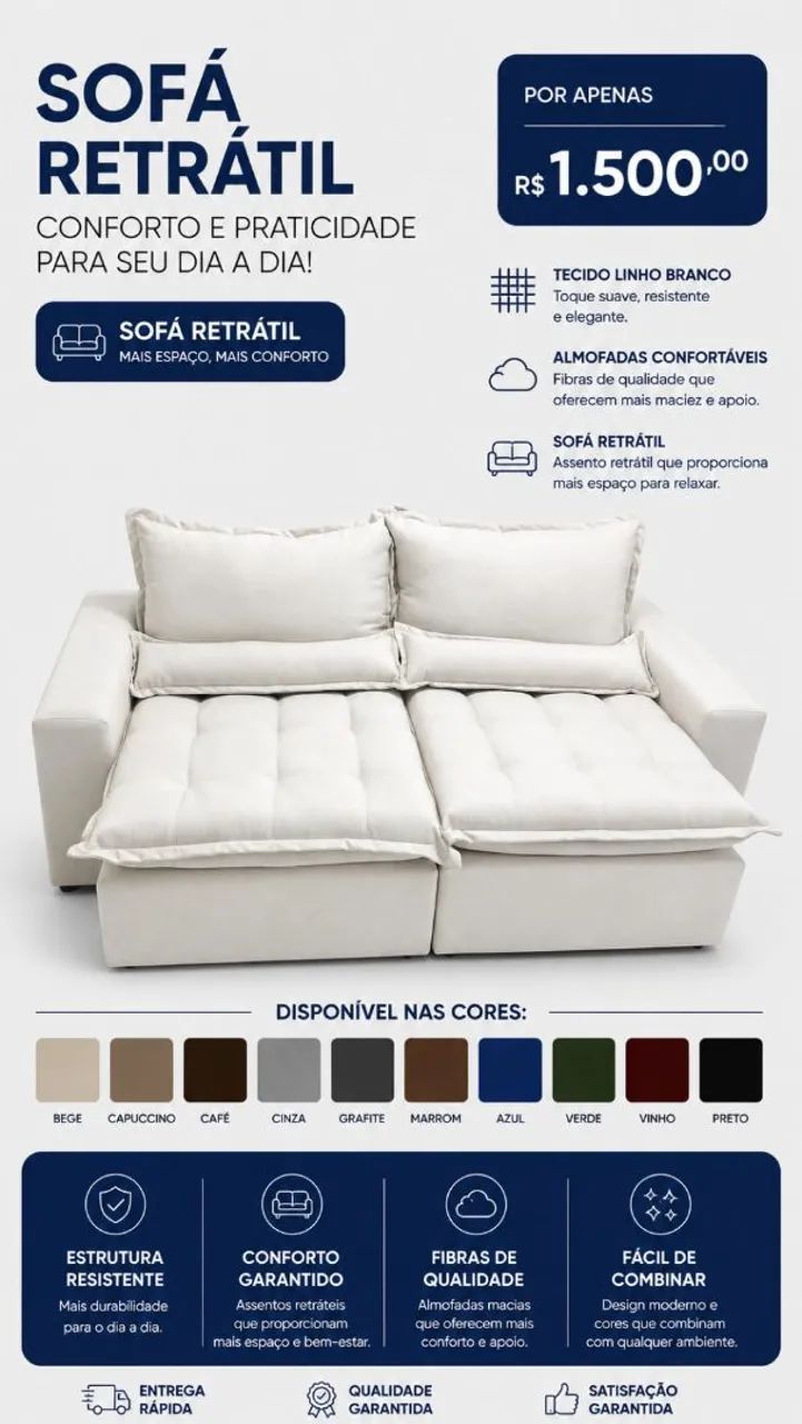 Vendo sofá direto da fábrica 