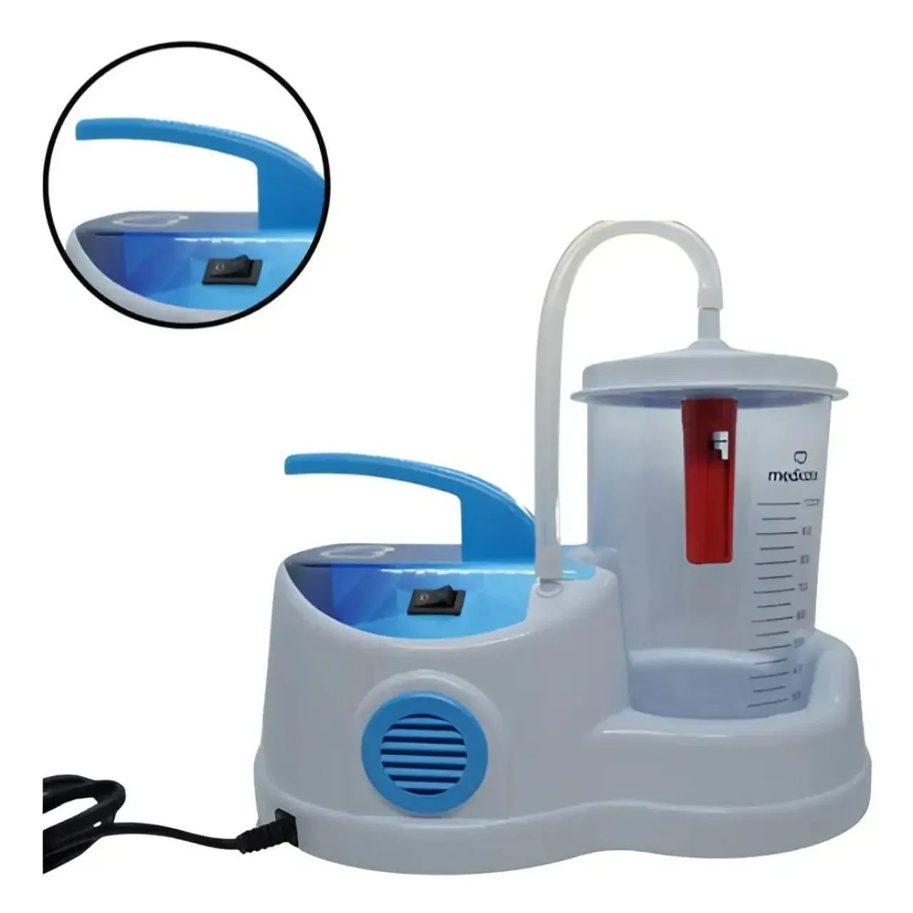 Aspirador de secreção Medicate Bivolt 1L MD100 - Foto 2