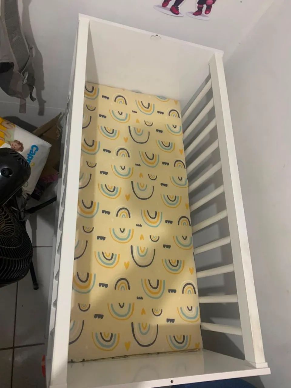 Mini berço com colchão, JÁ MONTADO. - Foto 3