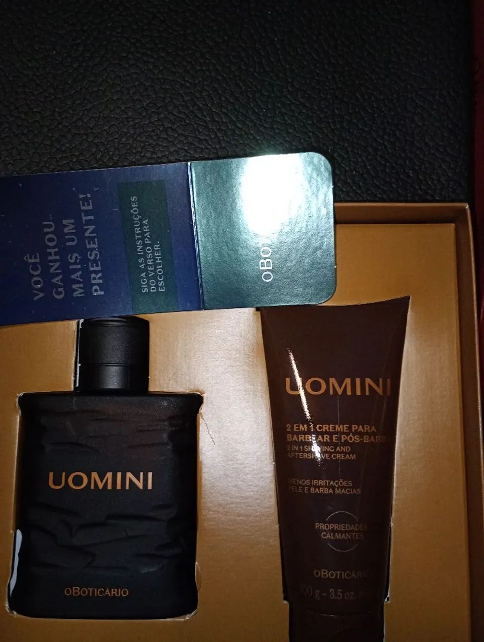 Vendo kit o boticário perfume UOMINI e creme de barbear UOMINI kit novo na caixa. - Foto 5