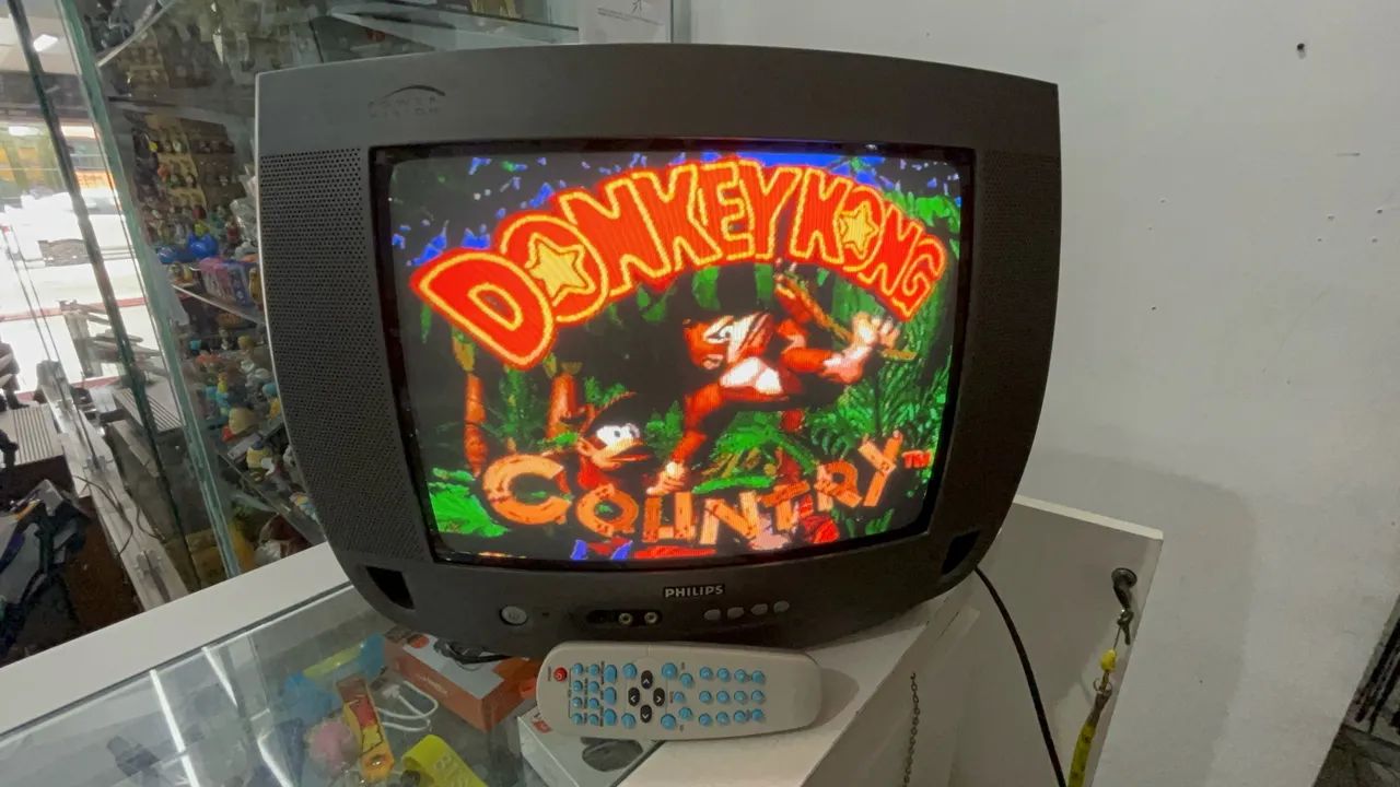 Tv crt tubo Phillips 14 polegadas retrogamer av e controle remoto  - Foto 5