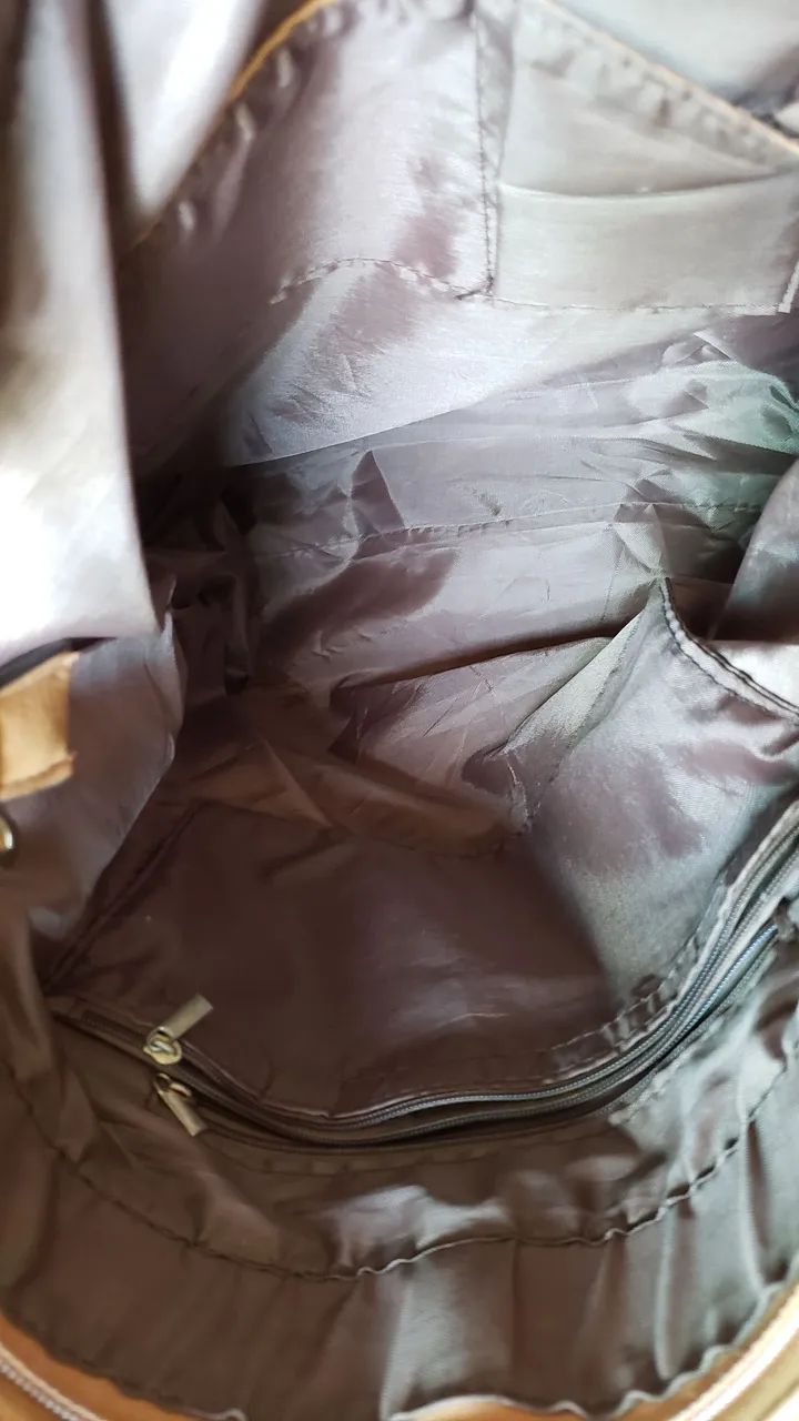 BOLSA DE COURO GRANDE CARAMELO  - Foto 4