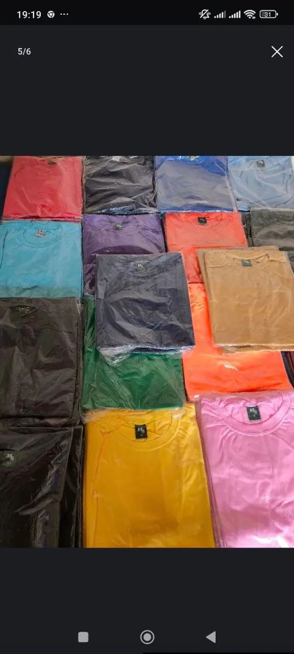 Kit 60 Camisas Lisas de Poliéster - Foto 5