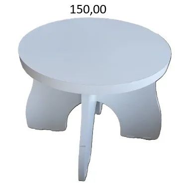 Mesa de canto em MDF branco