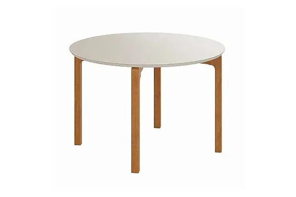 Mesa de Jantar Redonda com Vidro Bélgica r76