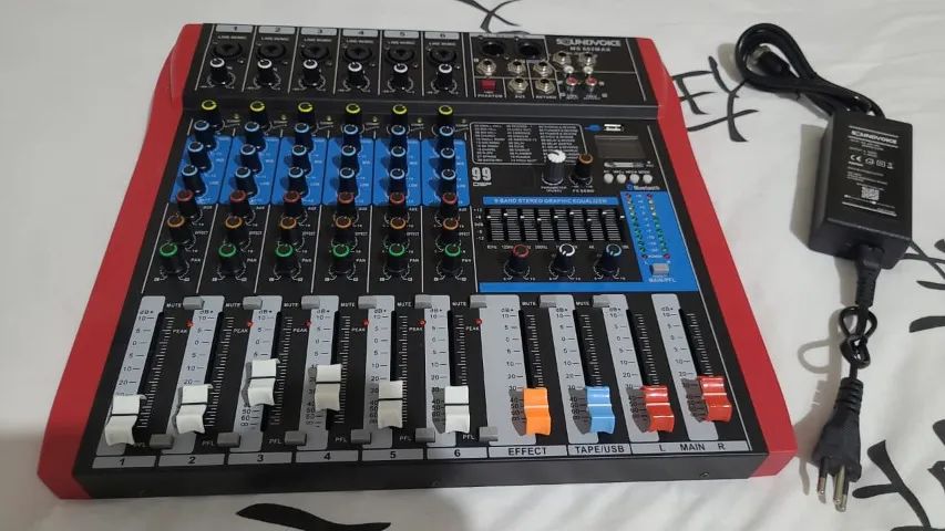 Mesa de Som Soundvoice Ms602 Max Usb Efx Interface Bluetooth - Foto 4