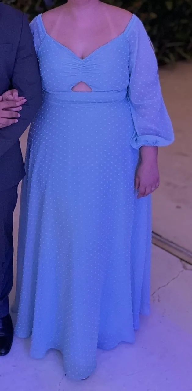vestido de festa azul candy chiffon  - Foto 3