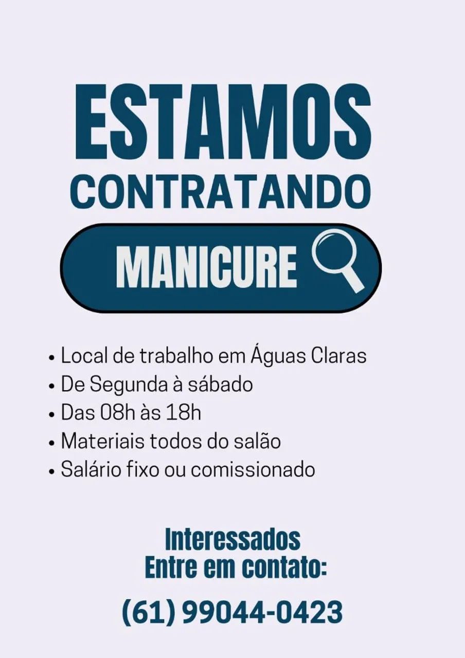 Contratando Manicure 