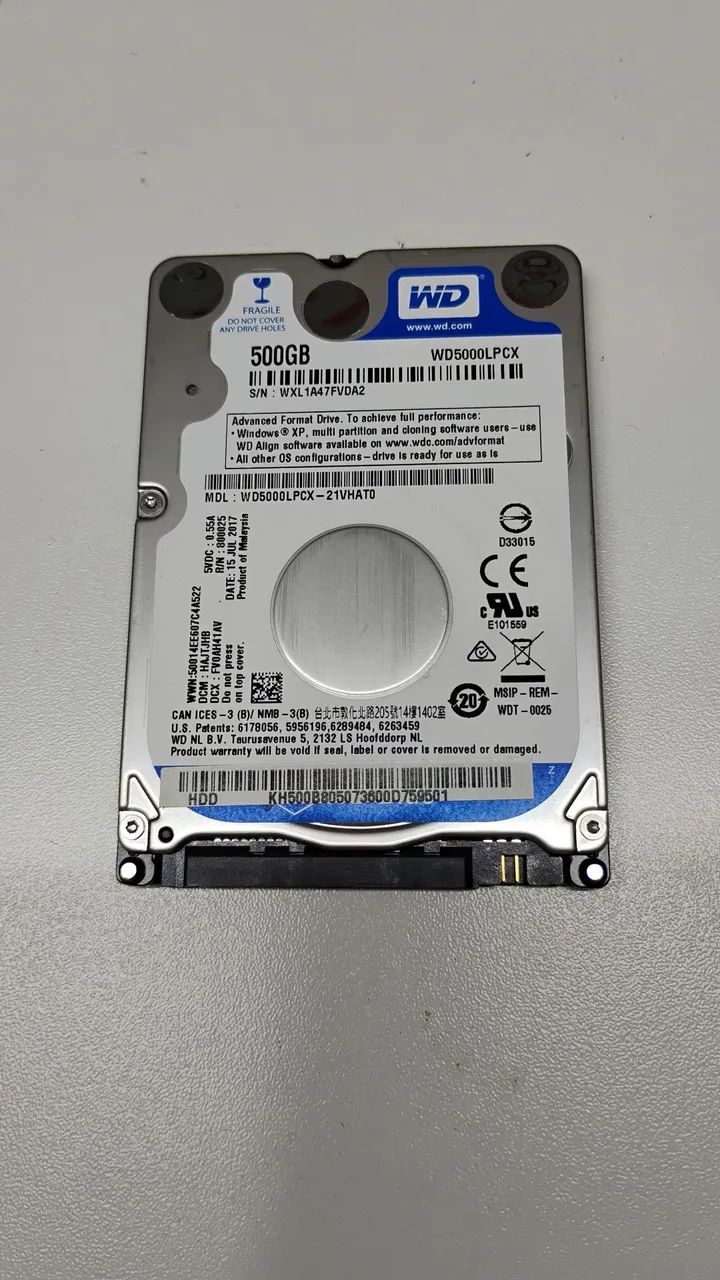 HD Notebook 500gb