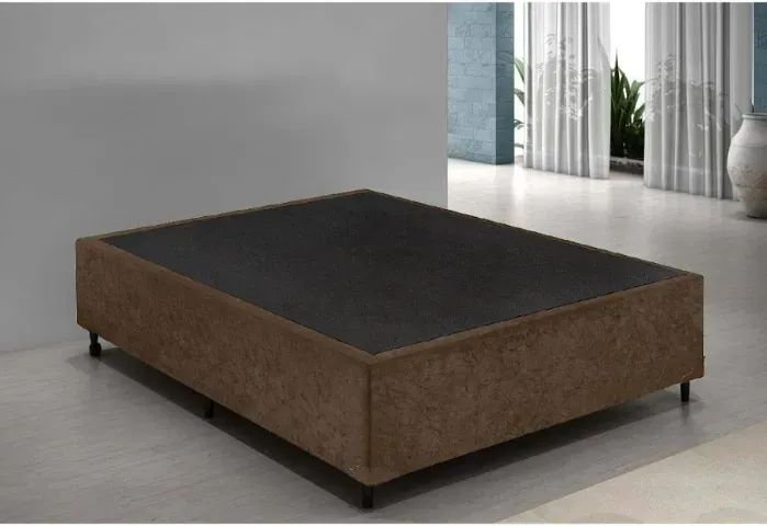 Cama Base Box Casal Marrom Chocolate