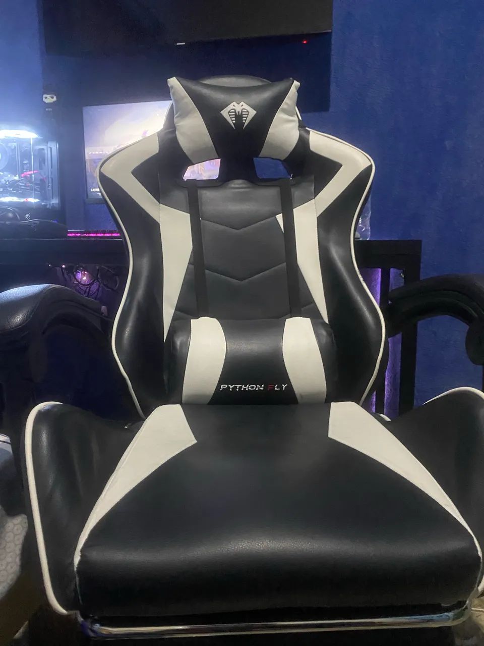 Cadeira Gamer Python Fly com Apoio para Pés e Encosto Reclinável - Foto 2