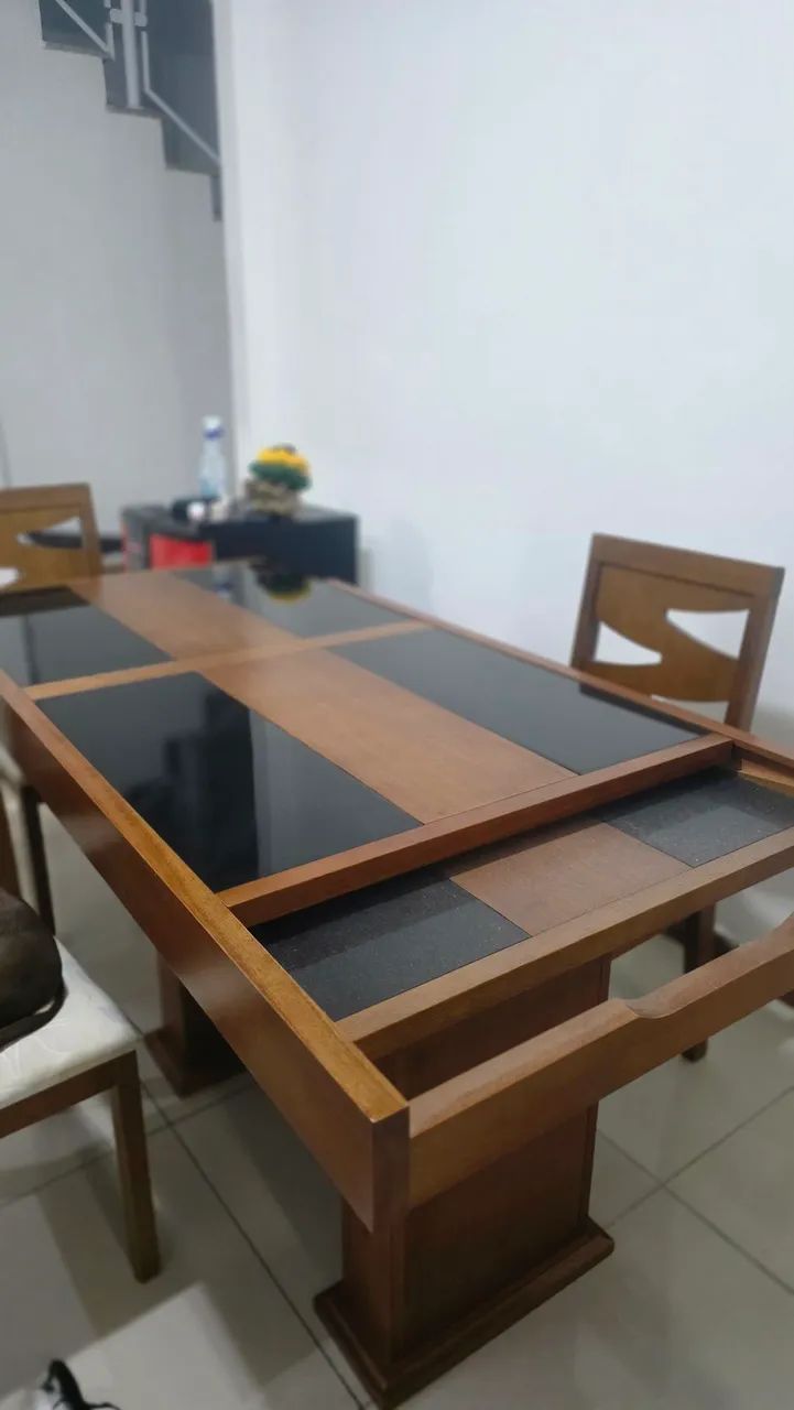 Mesa de Jantar de Madeira Expansível - Foto 5