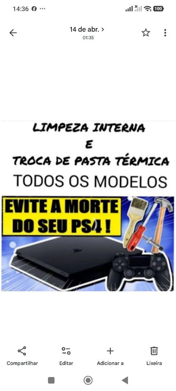 Ps4 Limpeza 