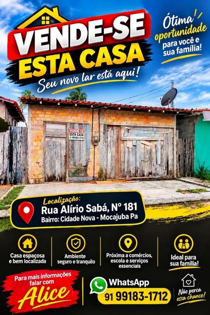 Casa venda * ( falar com Alice )