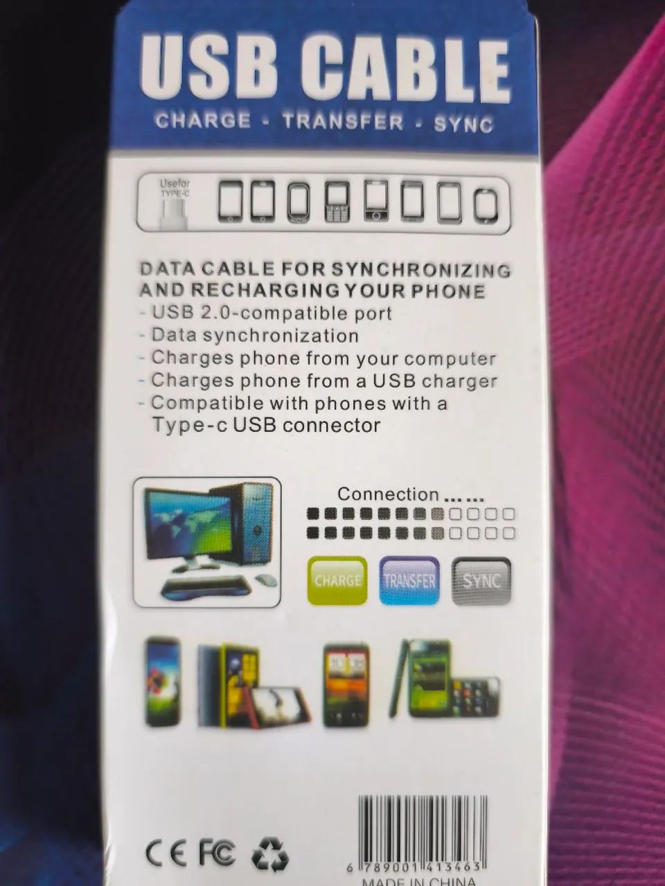 Cabo USB tipo C 1,5m - Foto 2