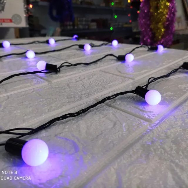 Bolas Color 30 Leds 5m 100v - Azul - Foto 2