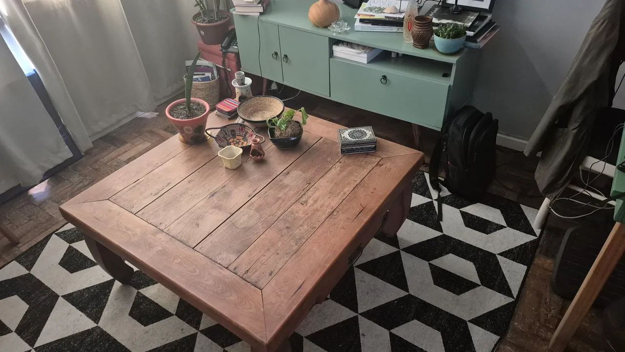 Mesa de madeira maciça de Bali - Foto 5