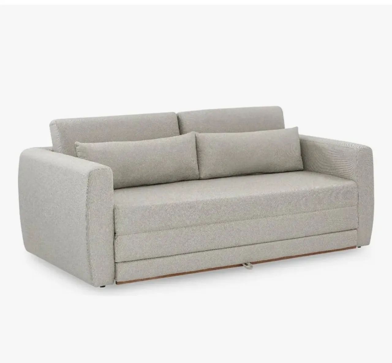 Sofá-cama de linho bege - Foto 3