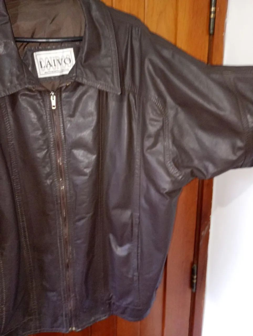 Jaqueta masculina em couro legítimo. - Foto 3