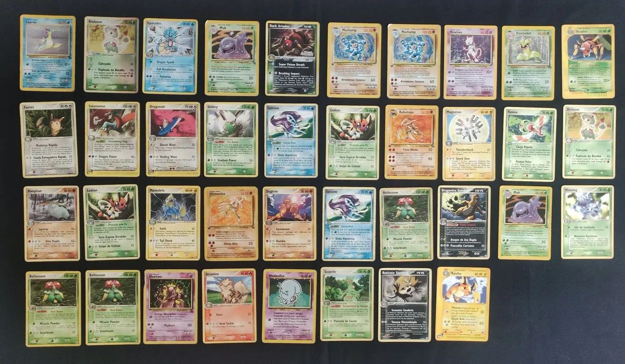 Cards Pokémon  - Vintage, coleção com 38 cards