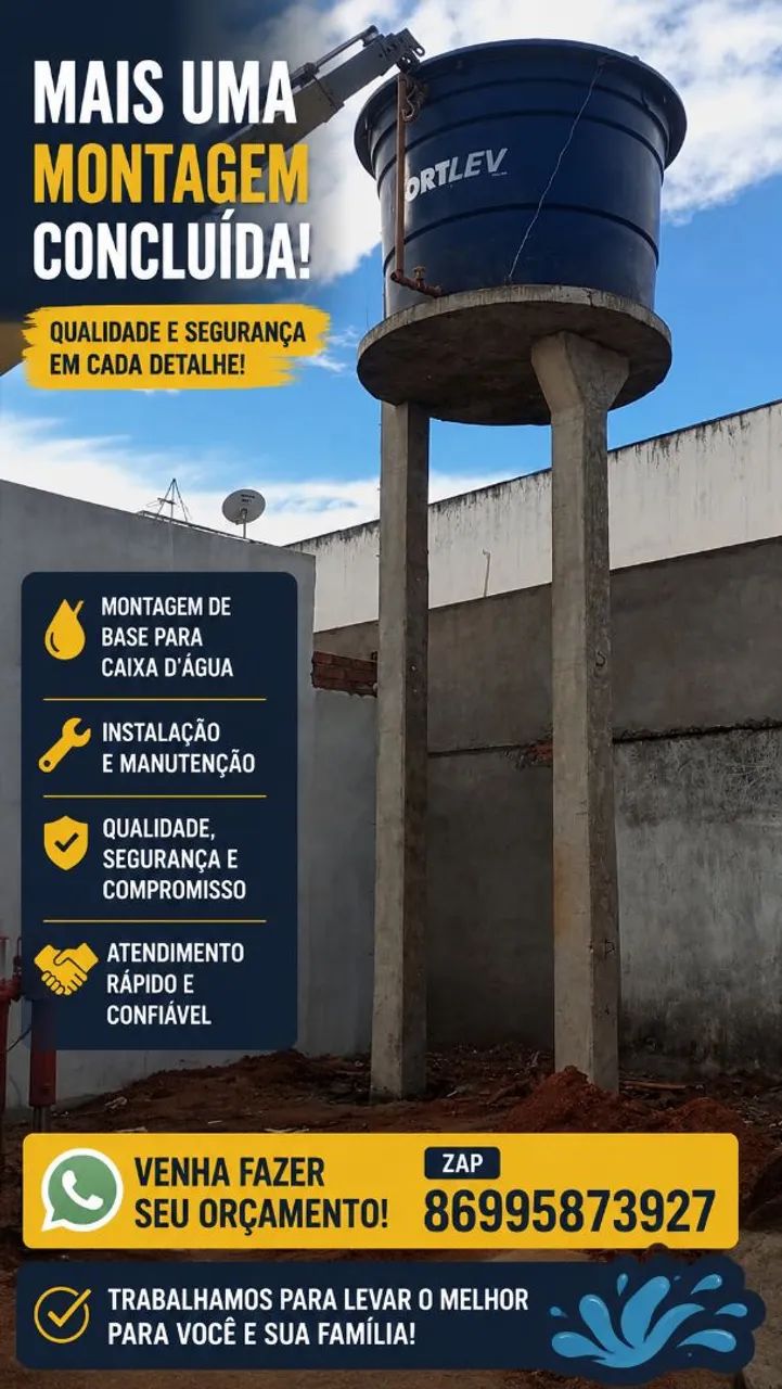 Montagem de caixa d'água 