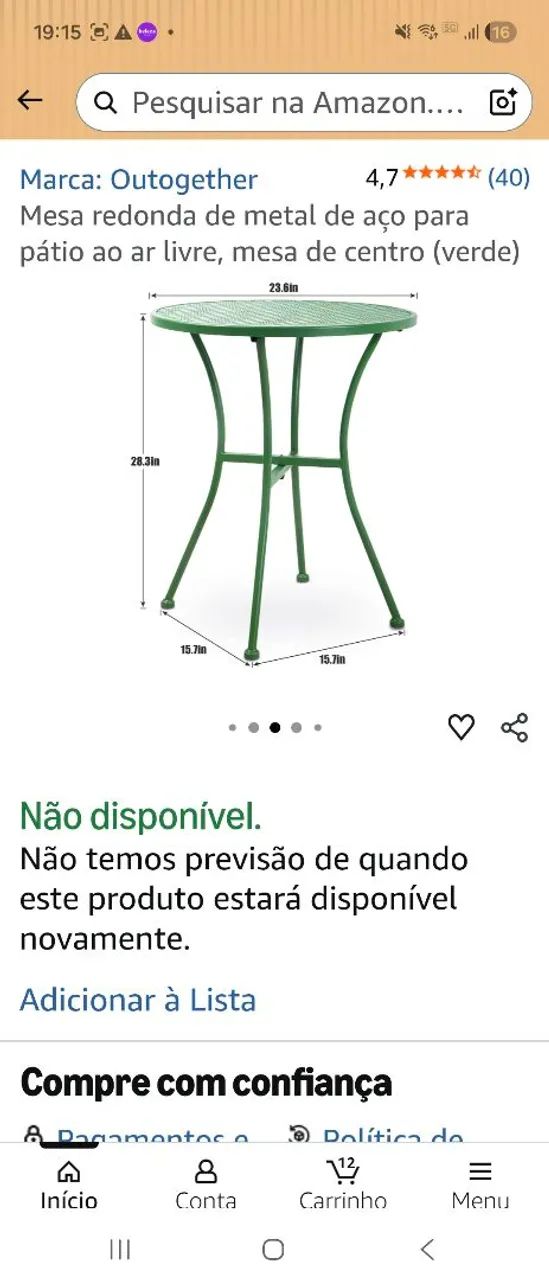 Mesa de metal R$ 90 - Foto 2