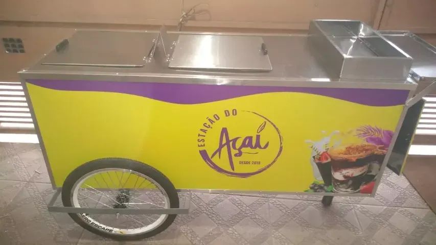 carrinho de açaí grande refrigerado e personalizado Idealmaq 6x - Foto 2