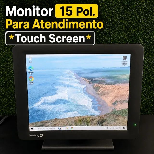 Monitor Touch Screen Bematech 15" Polegadas - Ideal para Atendimento