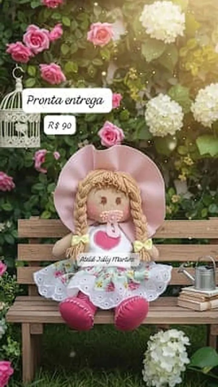Boneca Tecido 40cm