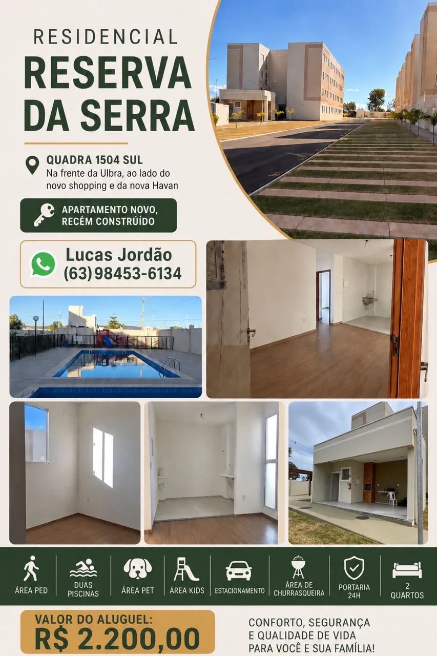 Apartamento 1.504 sul - Condomínio Reserva da Serra