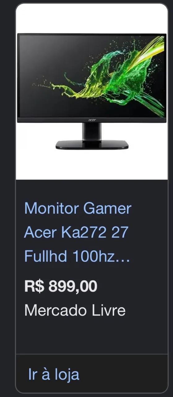 Vendo monitor acer 27 polegadas no preço ! - Foto 3
