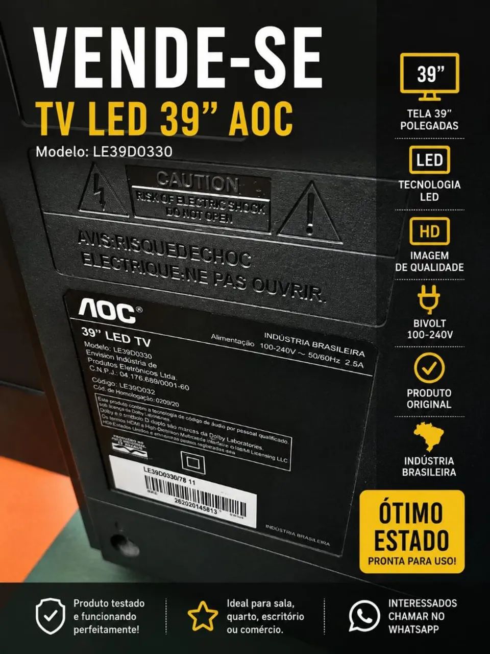 TV LED AOC 39 - Foto 3