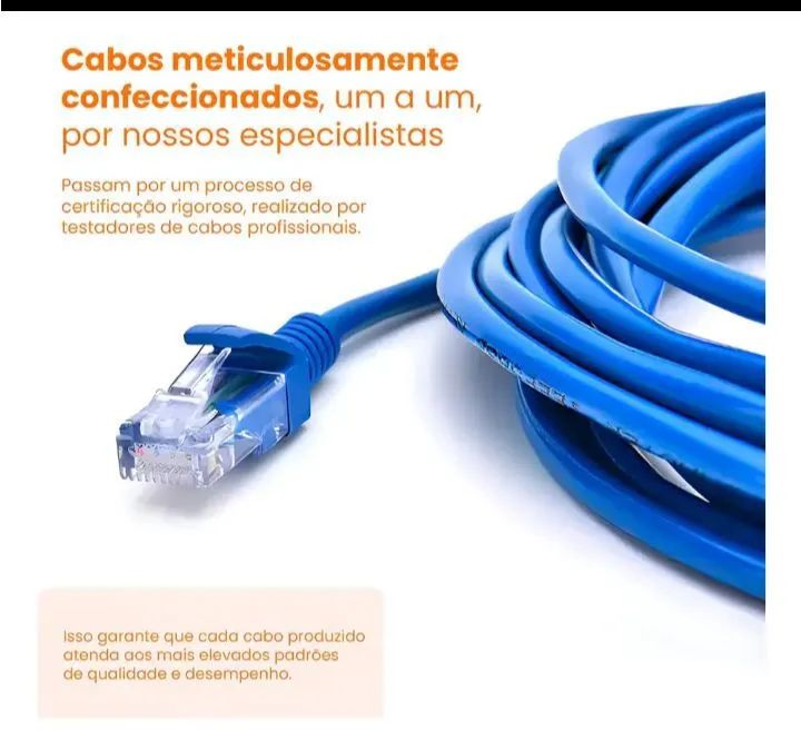 Cabo rede cat6 15m azul  - Foto 3