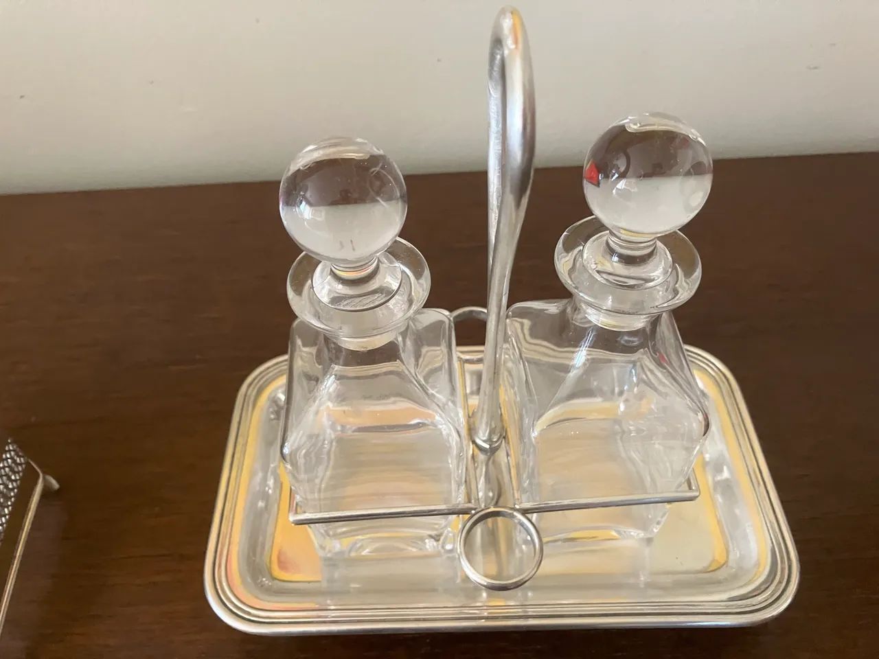 Conjunto Cristal e prata 