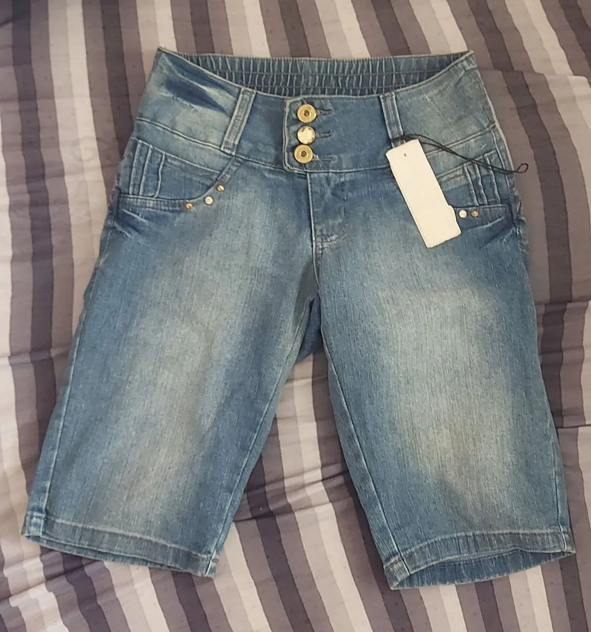 Bermuda jeans Sawary, tamanho 36, nova