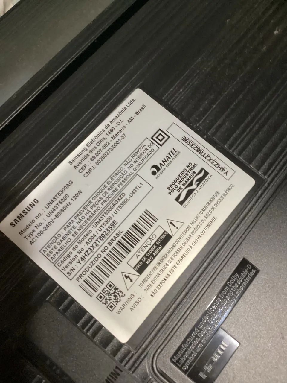 TV SAMSUNG - LED QUEIMADO