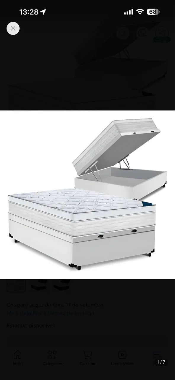 VENDO CAMA BOX CASAL COM BAÚ 