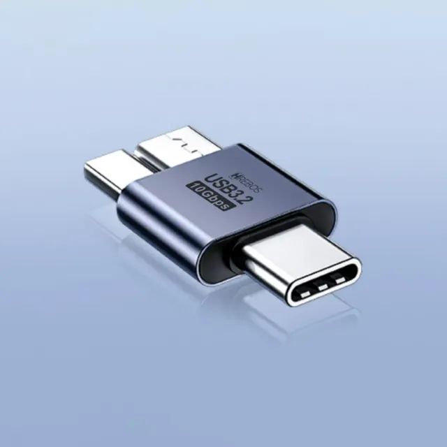 Adaptador Tipo-C Macho para Micro-B Macho | Usb 3.2 10Gbps - Hrebos - Foto 2